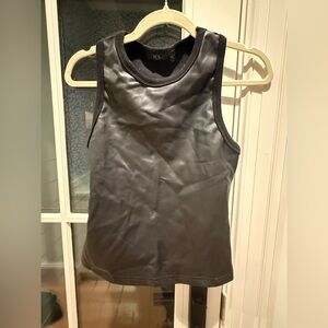 RDI Black Faux Leather Tank Top